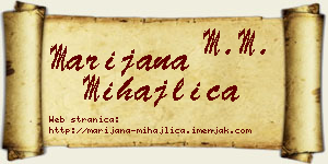 Marijana Mihajlica vizit kartica